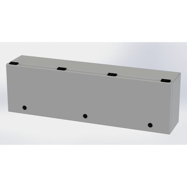 1/4 Turn Latch Electrical Enclosures, 9 in H, 6 in D, 30 in W, NEMA 3R, 4, 12, 13, Carbon Steel